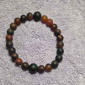 Hand Made Brown and Black Beaded Bracelet, Cinn and (Gold)Brown Beaded Bracelet